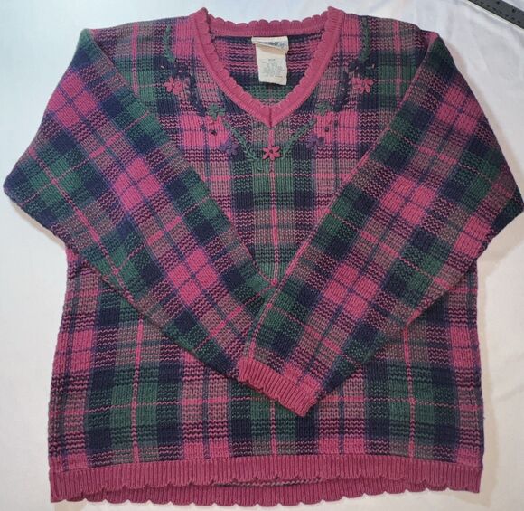 Northern Reflections Sweaters - Vintage 90's Northern Reflections Cotton Pullover Sweater Women's Medium Purple